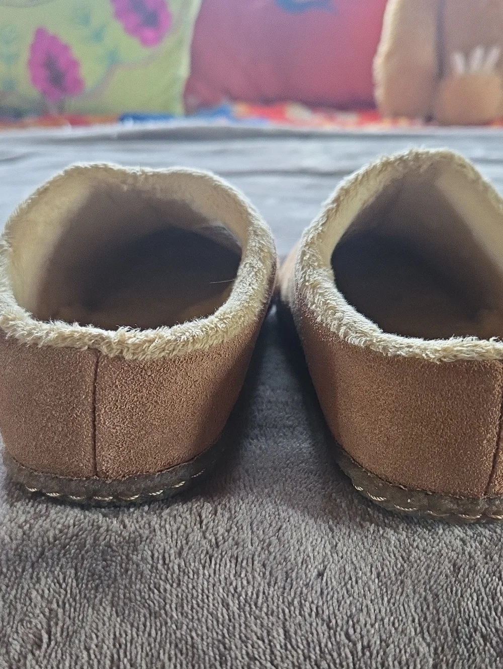 Sorel Brown Faux-Suede Plush-Lined Slip-On Clog